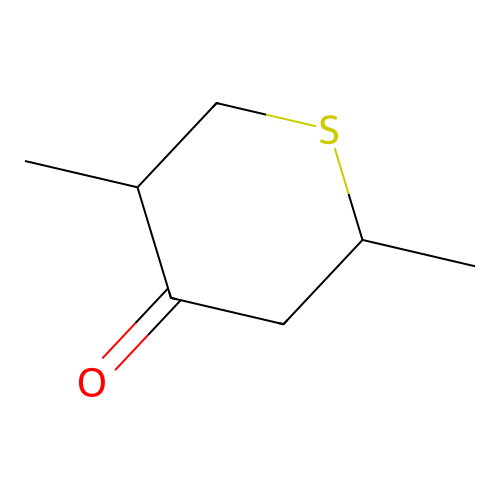 2,5-Dimethyltetrahydrothiopyran-4-one structure