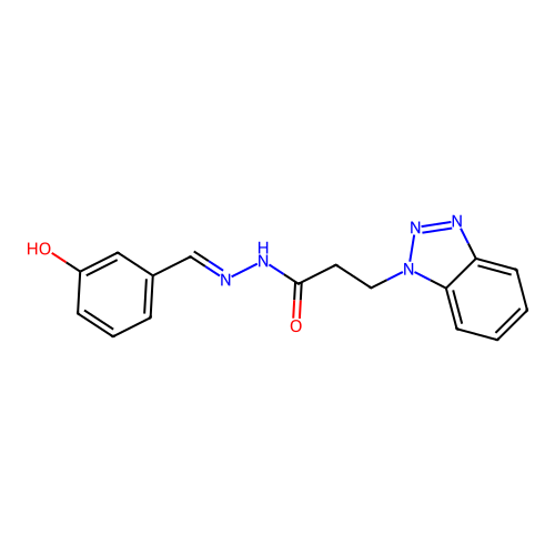 3-(1H-1,2,3-Benzotriazol-1-YL)-N'-(3-hydroxybenzylidene)propanohydrazide structure