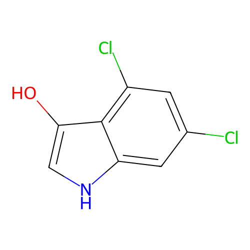 4,6-dichloro-1H-indol-3-ol structure