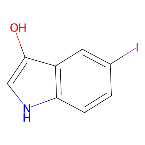 5-iodo-1H-indol-3-ol structure