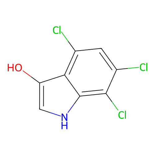 4,6,7-trichloro-1H-indol-3-ol structure