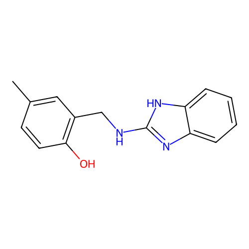 2-[(1H-benzimidazol-2-ylamino)methyl]-4-methylphenol structure