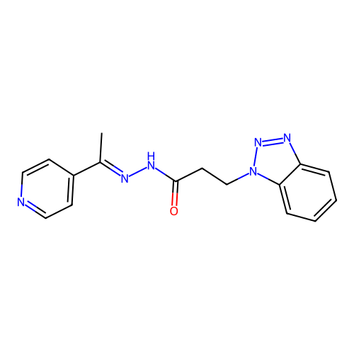 3-(1H-1,2,3-Benzotriazol-1-YL)-N'-(1-(4-pyridinyl)ethylidene)propanohydrazide structure