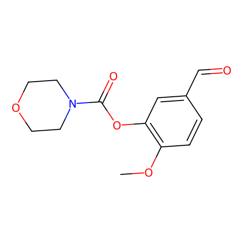 5-Formyl-2-methoxyphenyl morpholine-4-carboxylate structure