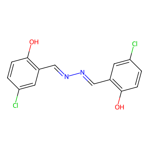 4-Chloro-2-[[(5-chloro-2-hydroxyphenyl)methylidenehydrazinylidene]methyl]phenol structure