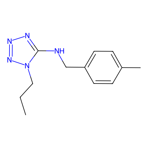 N-(4-methylbenzyl)-1-propyl-1H-tetrazol-5-amine structure