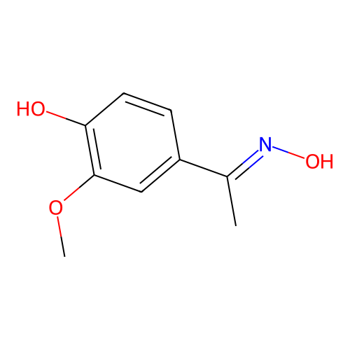 4-(N-hydroxy-C-methylcarbonimidoyl)-2-methoxyphenol structure