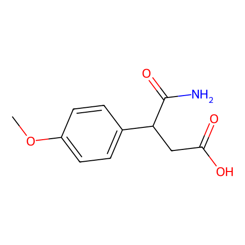 4-Amino-3-(4-methoxyphenyl)-4-oxobutanoic acid structure