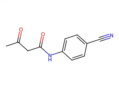N-(4-cyanophenyl)-3-oxobutanamide structure