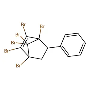 1,2,3,4,7,7-Hexabromo-5-phenylbicyclo[2.2.1]hept-2-ene structure