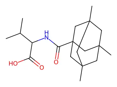 3-Methyl-2-[(3,5,7-trimethyladamantane-1-carbonyl)amino]butanoic acid structure