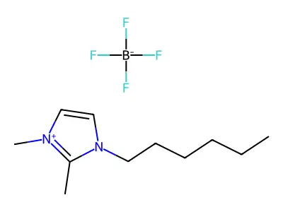 1-Hexyl-2,3-dimethylimidazolium tetrafluoroborate structure
