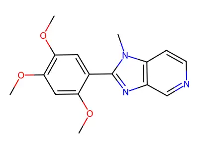 1-methyl-2-(2,4,5-trimethoxyphenyl)-1H-imidazo[4,5-c]pyridine structure