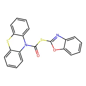 S-1,3-benzoxazol-2-yl 10H-phenothiazine-10-carbothioate structure