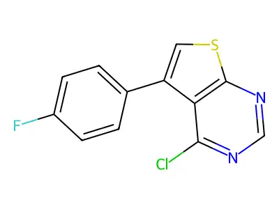 4-Chloro-5-(4-fluorophenyl)thieno(2,3-d)pyrimidine structure