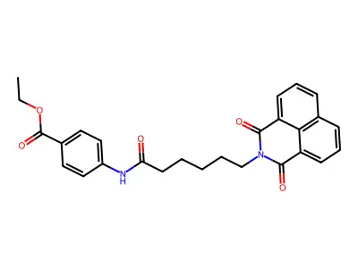 ethyl 4-(6-(1,3-dioxo-1H-benzo[de]isoquinolin-2(3H)-yl)hexanamido)benzoate structure