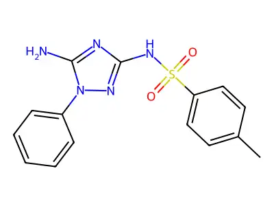 N-(5-amino-1-phenyl-1,2,4-triazol-3-yl)-4-methylbenzenesulfonamide structure