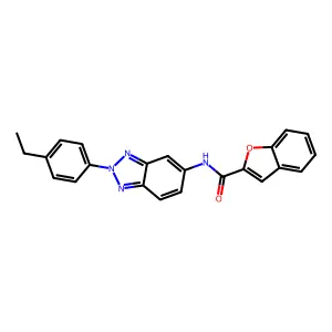 N-[2-(4-ethylphenyl)benzotriazol-5-yl]-1-benzofuran-2-carboxamide structure