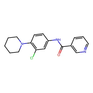 N-(3-chloro-4-piperidin-1-ylphenyl)pyridine-3-carboxamide structure