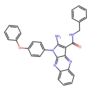 2-amino-N-benzyl-1-(4-phenoxyphenyl)-1H-pyrrolo[2,3-b]quinoxaline-3-carboxamide structure