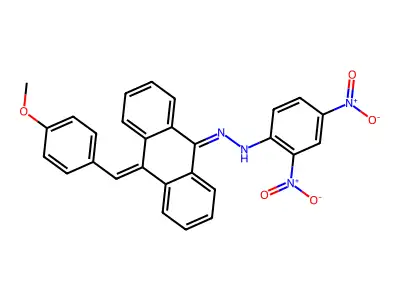 (Z)-1-(2,4-dinitrophenyl)-2-((Z)-10-(4-methoxybenzylidene)anthracen-9(10H)-ylidene)hydrazine structure