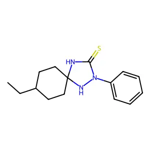 8-Ethyl-2-phenyl-1,2,4-triazaspiro[4.5]decane-3-thione structure
