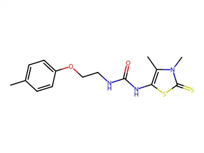 1-(3,4-dimethyl-2-sulfanylidene-1,3-thiazol-5-yl)-3-[2-(4-methylphenoxy)ethyl]urea structure