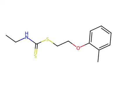 2-(2-methylphenoxy)ethyl N-ethylcarbamodithioate structure