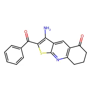 3-Amino-2-benzoyl-7,8-dihydro-6H-thieno[2,3-b]quinolin-5-one structure