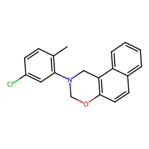 2-(5-chloro-2-methylphenyl)-2,3-dihydro-1H-naphtho[1,2-e][1,3]oxazine structure