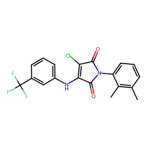 3-Chloro-1-(2,3-dimethylphenyl)-4-[3-(trifluoromethyl)anilino]pyrrole-2,5-dione structure