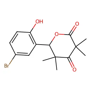 6-(5-Bromo-2-hydroxyphenyl)-3,3,5,5-tetramethyldihydro-2H-pyran-2,4(3H)-dione structure