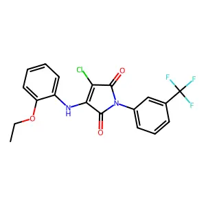 3-Chloro-4-(2-ethoxyanilino)-1-[3-(trifluoromethyl)phenyl]pyrrole-2,5-dione structure