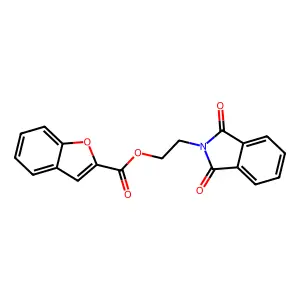 2-(1,3-Dioxoisoindolin-2-yl)ethyl benzofuran-2-carboxylate structure