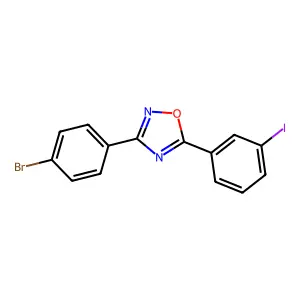 3-(4-Bromophenyl)-5-(3-iodophenyl)-1,2,4-oxadiazole structure