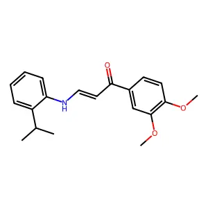 (2E)-1-(3,4-dimethoxyphenyl)-3-{[2-(propan-2-yl)phenyl]amino}prop-2-en-1-one structure