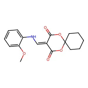 3-(((2-Methoxyphenyl)amino)methylene)-1,5-dioxaspiro[5.5]undecane-2,4-dione structure