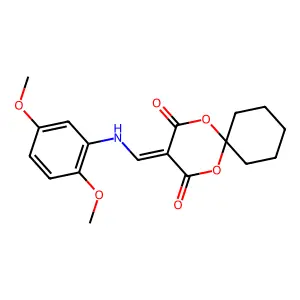 3-(((2,5-Dimethoxyphenyl)amino)methylene)-1,5-dioxaspiro[5.5]undecane-2,4-dione structure