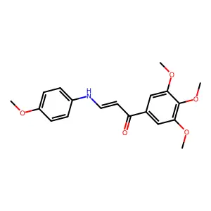 (2E)-3-[(4-methoxyphenyl)amino]-1-(3,4,5-trimethoxyphenyl)prop-2-en-1-one structure