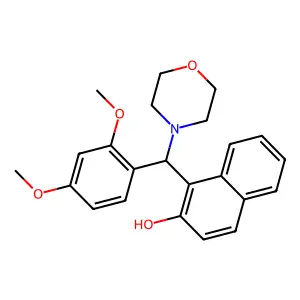 1-[(2,4-Dimethoxyphenyl)(morpholin-4-yl)methyl]naphthalen-2-ol structure