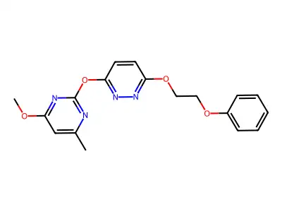 4-Methoxy-6-methyl-2-[6-(2-phenoxyethoxy)pyridazin-3-yl]oxypyrimidine structure