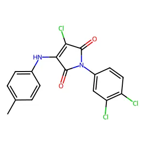 3-Chloro-1-(3,4-dichlorophenyl)-4-(4-methylanilino)pyrrole-2,5-dione structure