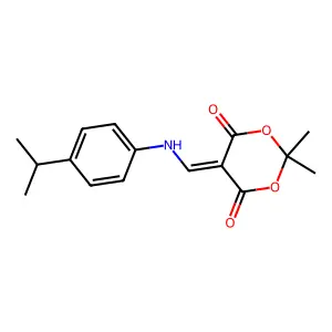 2,2-Dimethyl-5-({[4-(propan-2-yl)phenyl]amino}methylidene)-1,3-dioxane-4,6-dione structure