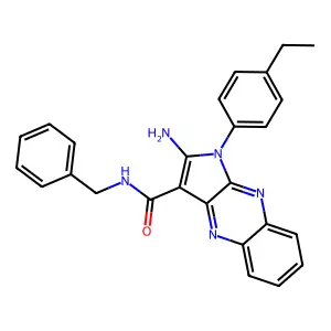 2-amino-N-benzyl-1-(4-ethylphenyl)-1H-pyrrolo[2,3-b]quinoxaline-3-carboxamide structure