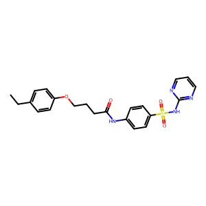 4-(4-ethylphenoxy)-N-[4-(pyrimidin-2-ylsulfamoyl)phenyl]butanamide structure