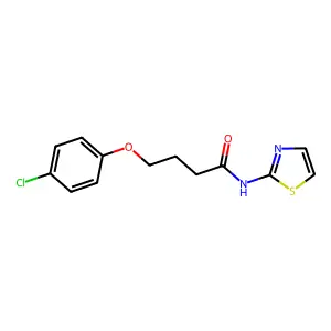 4-(4-chlorophenoxy)-N-(1,3-thiazol-2-yl)butanamide structure