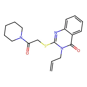 3-allyl-2-((2-oxo-2-(piperidin-1-yl)ethyl)thio)quinazolin-4(3H)-one structure