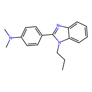 Dimethyl[4-(1-propylbenzimidazol-2-yl)phenyl]amine structure