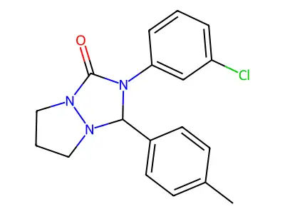 2-(3-chlorophenyl)-1-(4-methylphenyl)-1,5,6,7-tetrahydropyrazolo[1,2-a][1,2,4]triazol-3-one structure