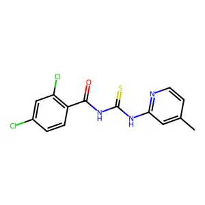 2,4-dichloro-N-[(4-methylpyridin-2-yl)carbamothioyl]benzamide structure